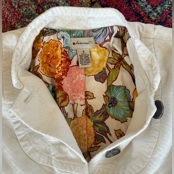 Elevenses for Anthropologie | Women’s winter white brushed cotton coat, size 6 - Picture 4 of 10